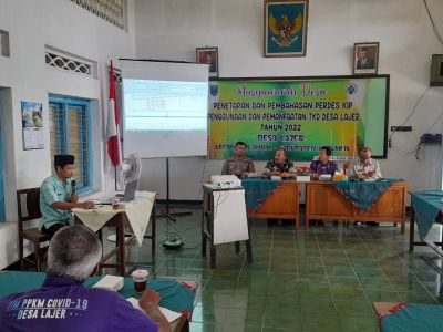 Pembahasan dan Penetapan Peraturan Desa (Perdes) Tentang Keterbukaan Informasi Publik (KIP) dan Tanah Kas Desa (TKD) Tahun 2022